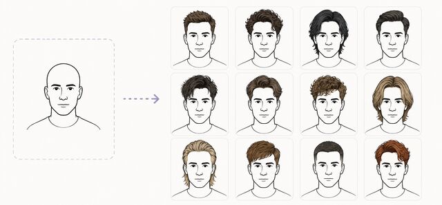Upload your photo — AI generates hairstyle previews